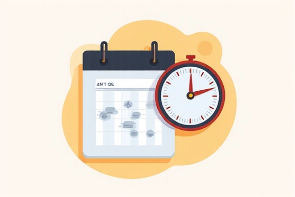 Calendar and clock representing appointment booking